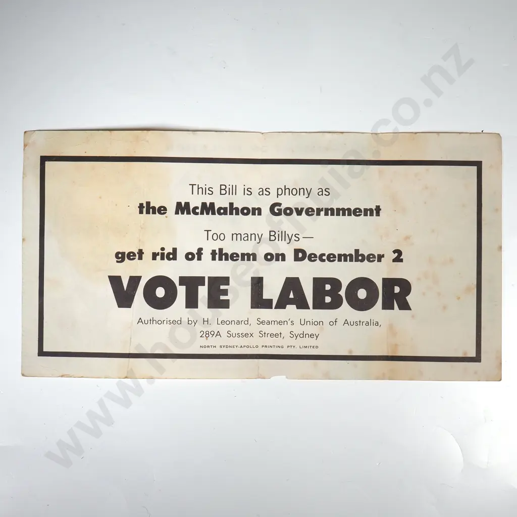 Australia Political Government of Inflation - Vote Labour Note Image 1++