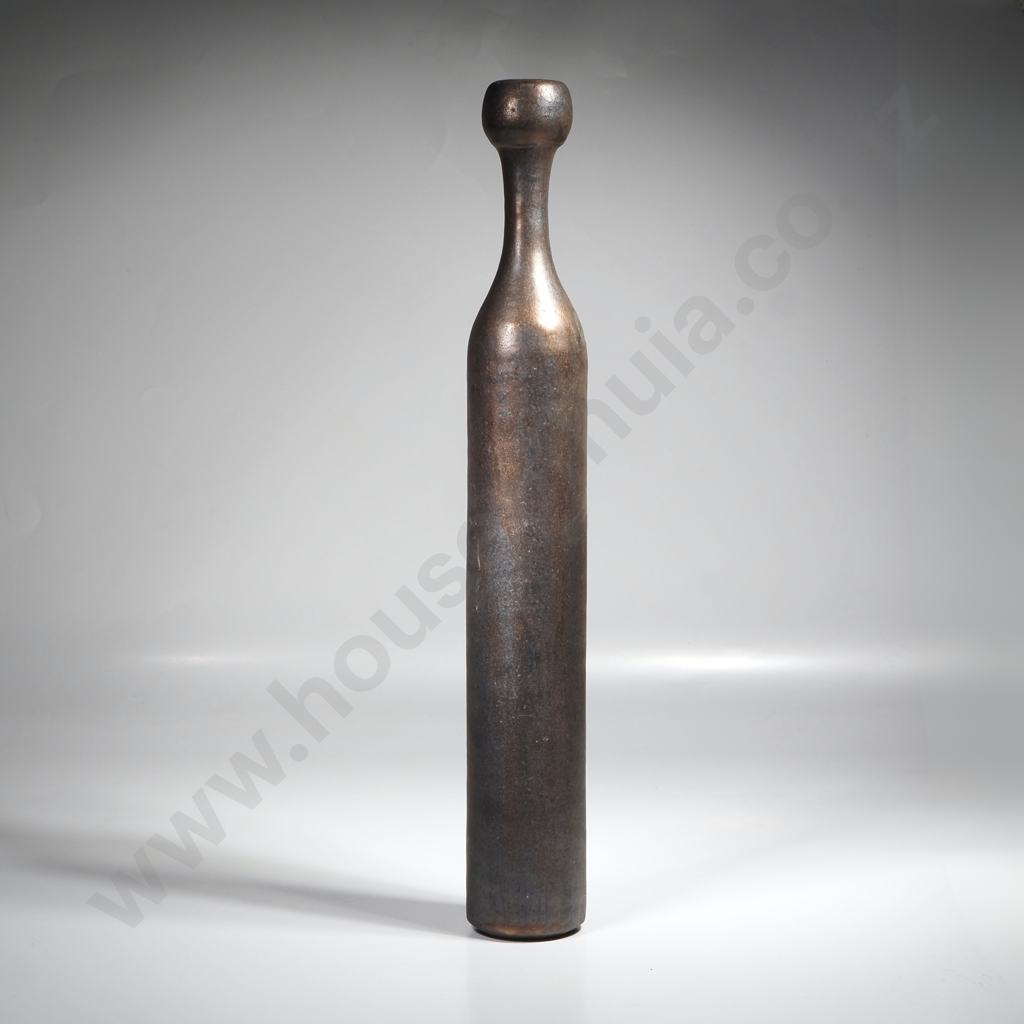 Aina Apse, Pottery Bottle Vase w Copper Lustre Glaze. H 380mm Image 1++