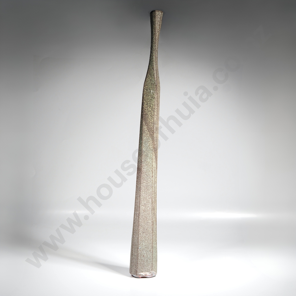 Aina Apse, Facetted Pottery Bottle w Textured Glaze . H 490mm Image 1++