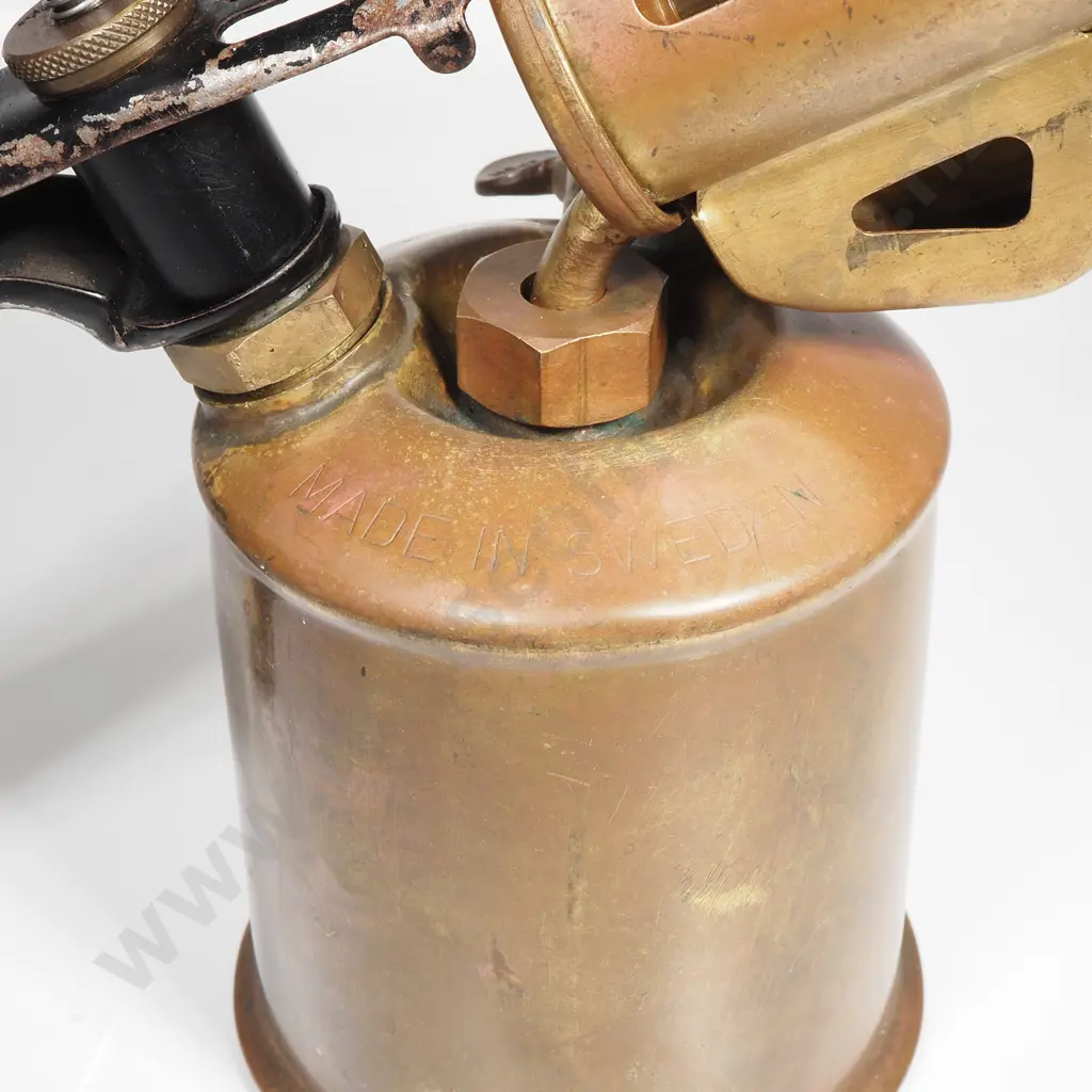 Vintage Brass Blowtorch Manufactured by AB Optimus, Sweden Image 1++