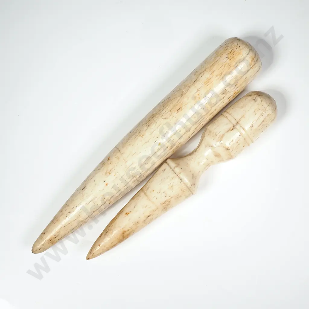 Two Whalebone Fids, Used on Whaling Ships to Splice Rope Image 1++
