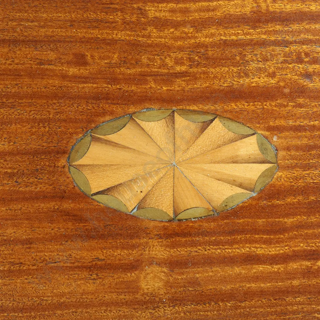 Antique Sheraton Revival Inlaid Rectangular Glove Box Image 1++