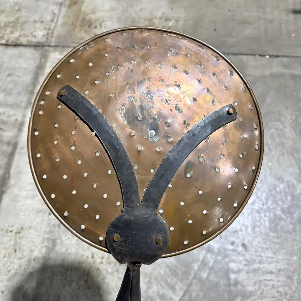 Vintage Large Copper & Wooden Handled Roaster Image 1++
