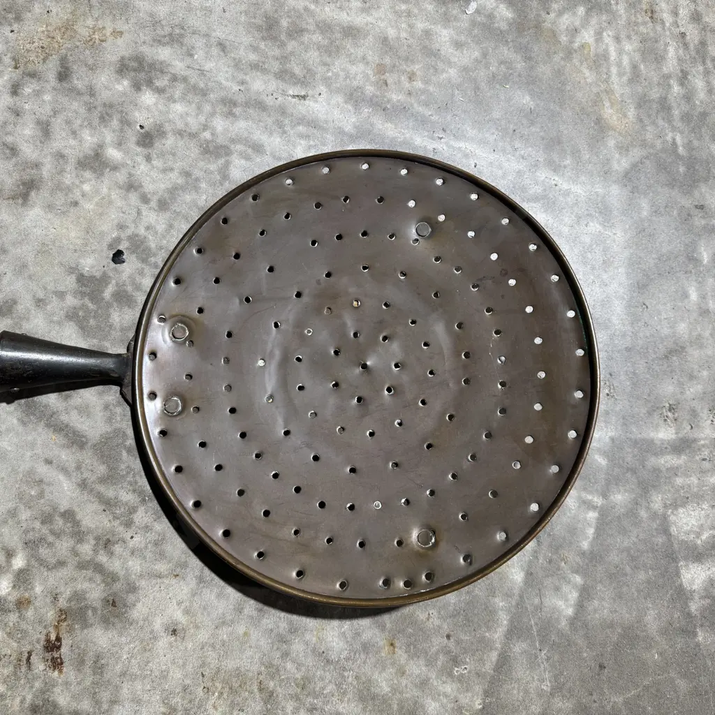 Vintage Large Copper & Wooden Handled Roaster Image 1++