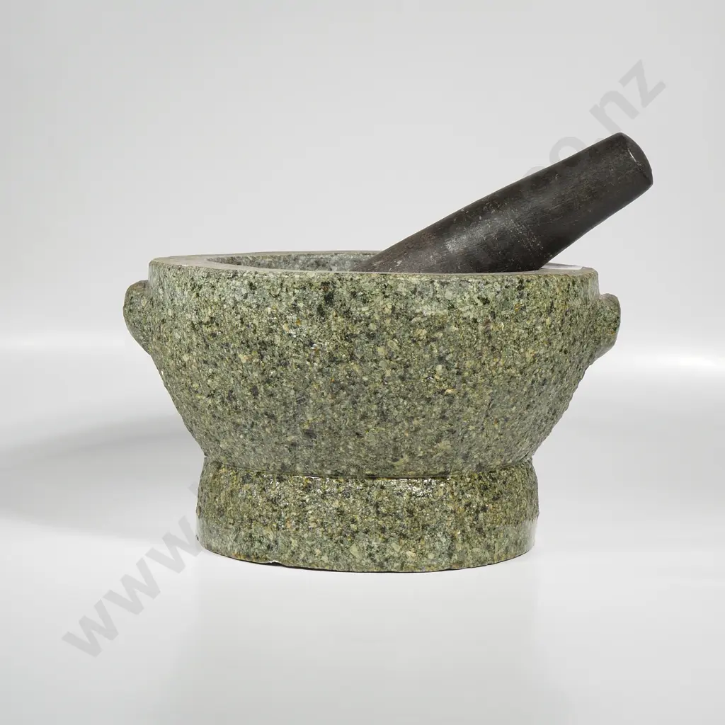Large Heavy Duty Traditional Solid Granite Mortar & Pestle for Grinding Spices Image 1++
