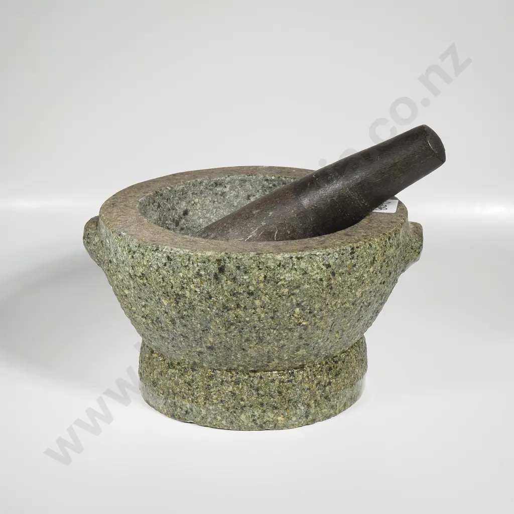 Large Heavy Duty Traditional Solid Granite Mortar & Pestle for Grinding Spices Image 1++