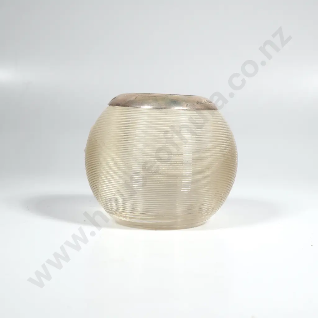 Sterling silver and glass match holder / striker, HM Birmingham 1899 Image 1++