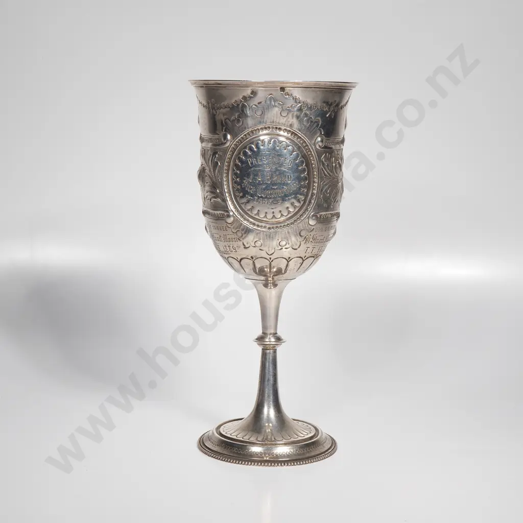 Impressive Antique Yachting Prize Trophy - 1887-88 Challenge Cup Image 1++