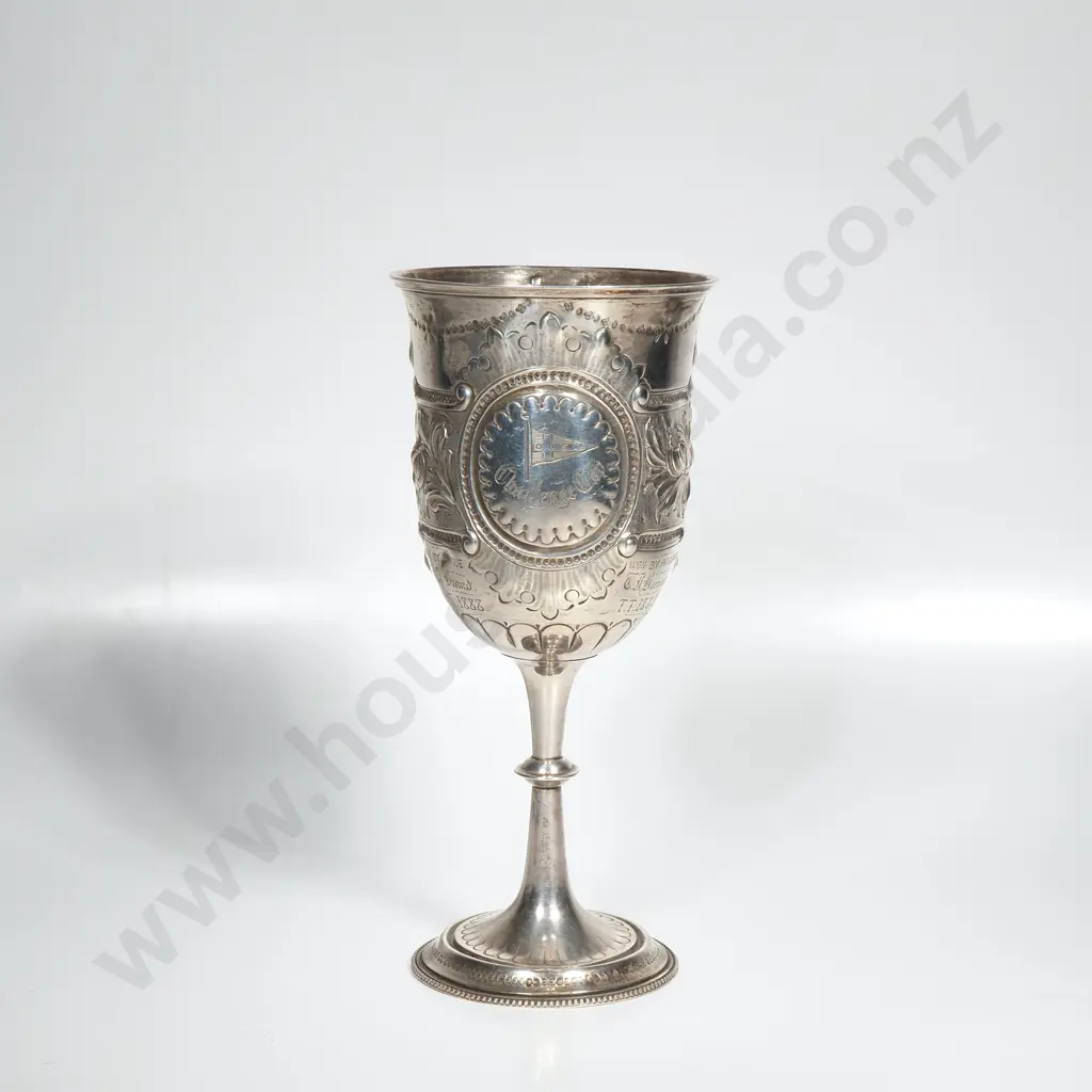 Impressive Antique Yachting Prize Trophy - 1887-88 Challenge Cup Image 1++