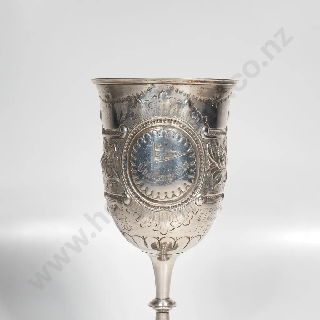 Impressive Antique Yachting Prize Trophy - 1887-88 Challenge Cup Image 1++