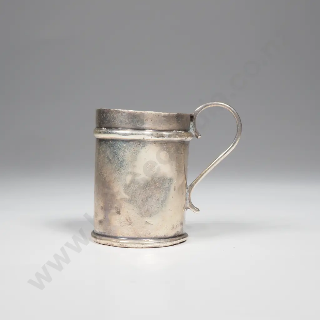 Miniature sterling silver tankard, HM Birmingham 1898 Image 1++