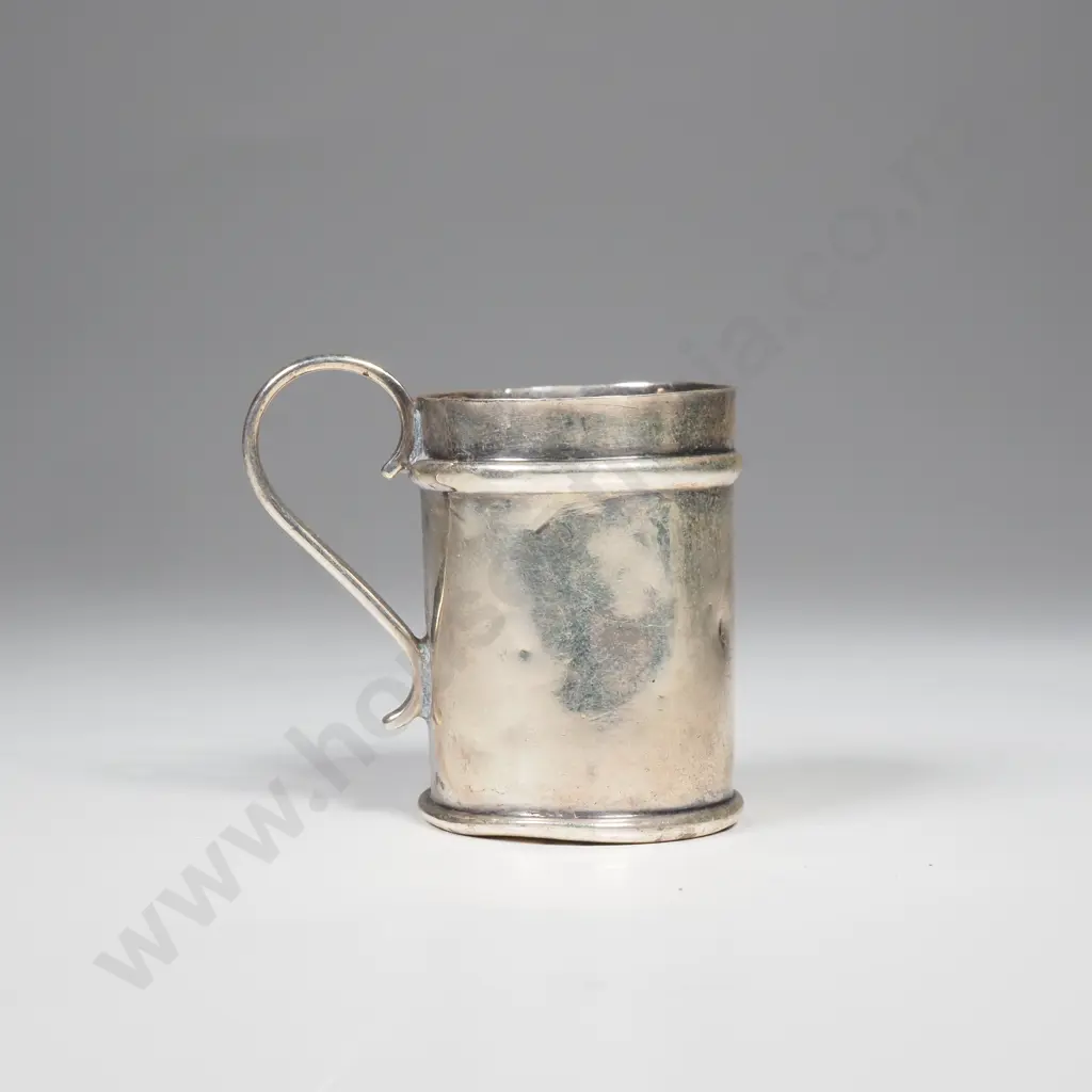 Miniature sterling silver tankard, HM Birmingham 1898 Image 1++