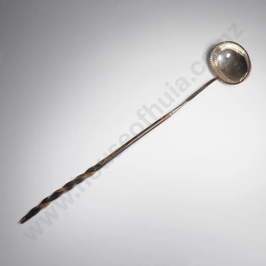Sterling silver toddy ladle, HM London 1782, maker Thomas Morley Image 1++