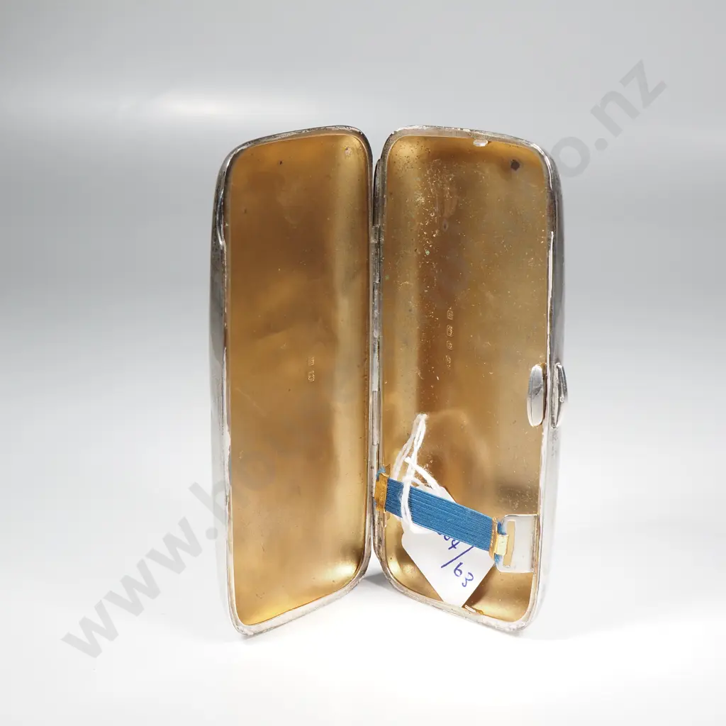 Sterling Silver Cigar Case w Allover Engraved Scroll Pattern Image 1++