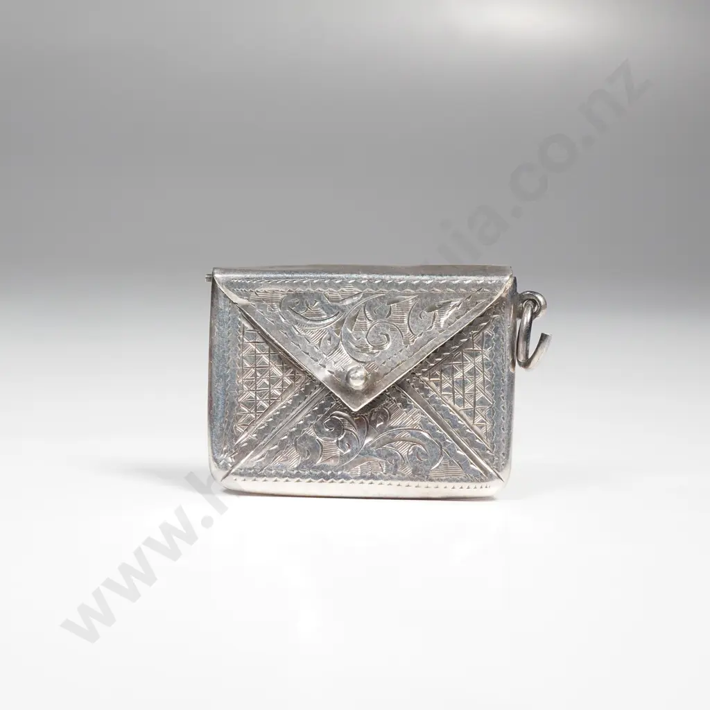 Sterling silver stamp envelope, HM Birmingham 1908 Image 1++