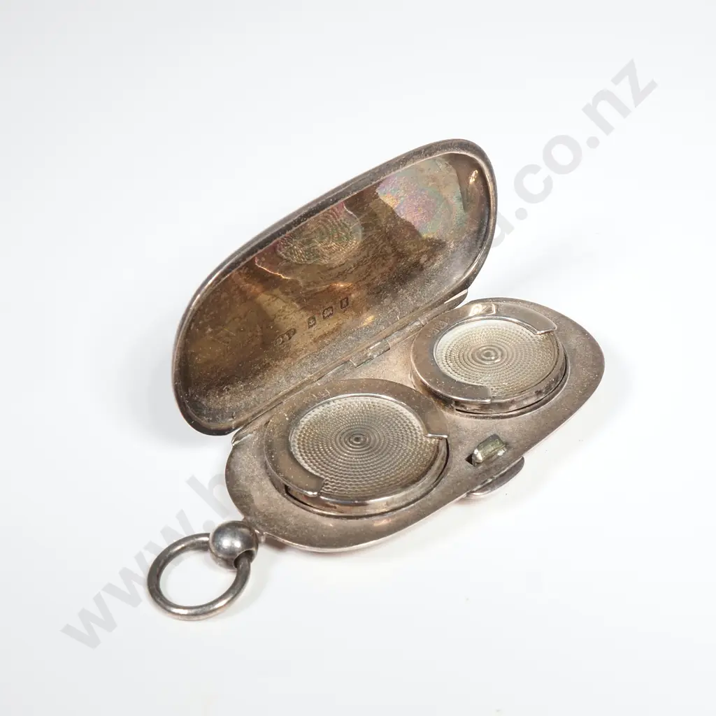 Sterling silver slim double sovereign case, HM Birmingham 1906 Image 1++