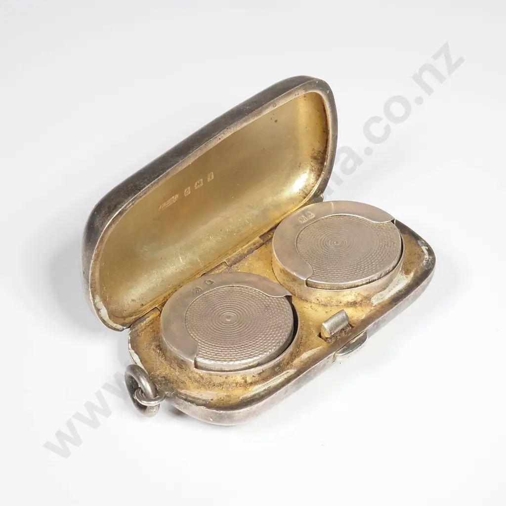 Sterling silver double sovereign case, HM Birmingham 1908 A/F Image 1++