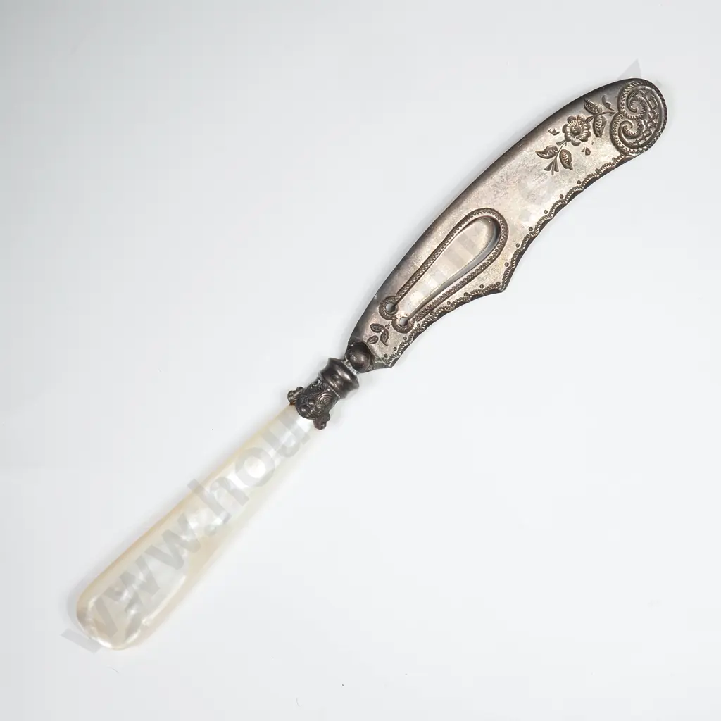 Sterling silver and MOP bookmark, HM Birmingham 1898 Image 1++