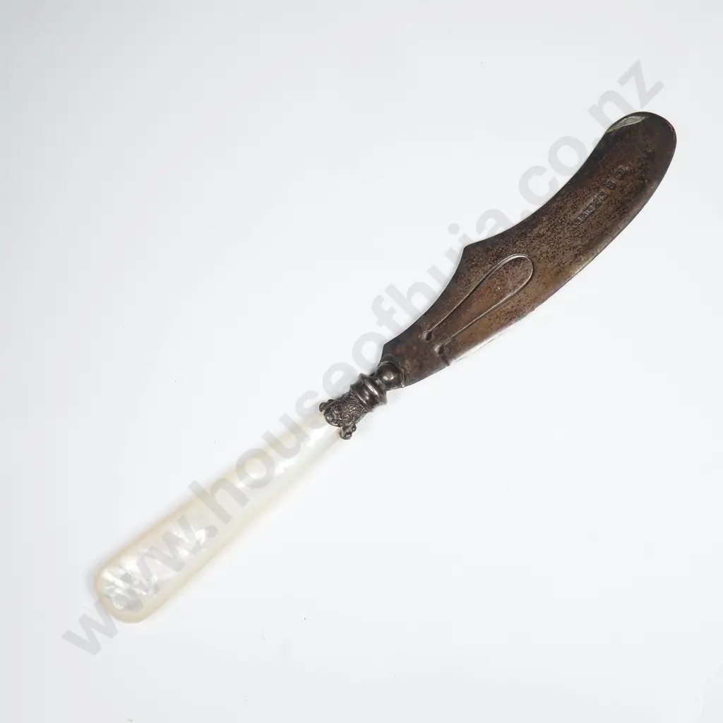 Sterling silver and MOP bookmark, HM Birmingham 1898 Image 1++