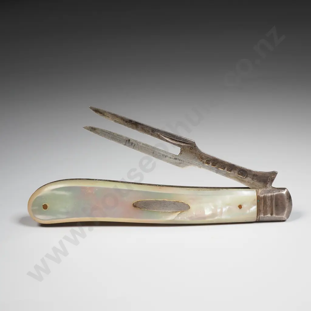 Sterling Silver & MOP Handled Pocket Knife Image 1++