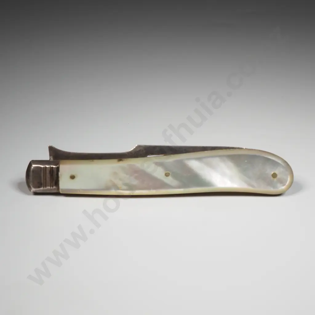 Sterling Silver & MOP Handled Pocket Knife Image 1++