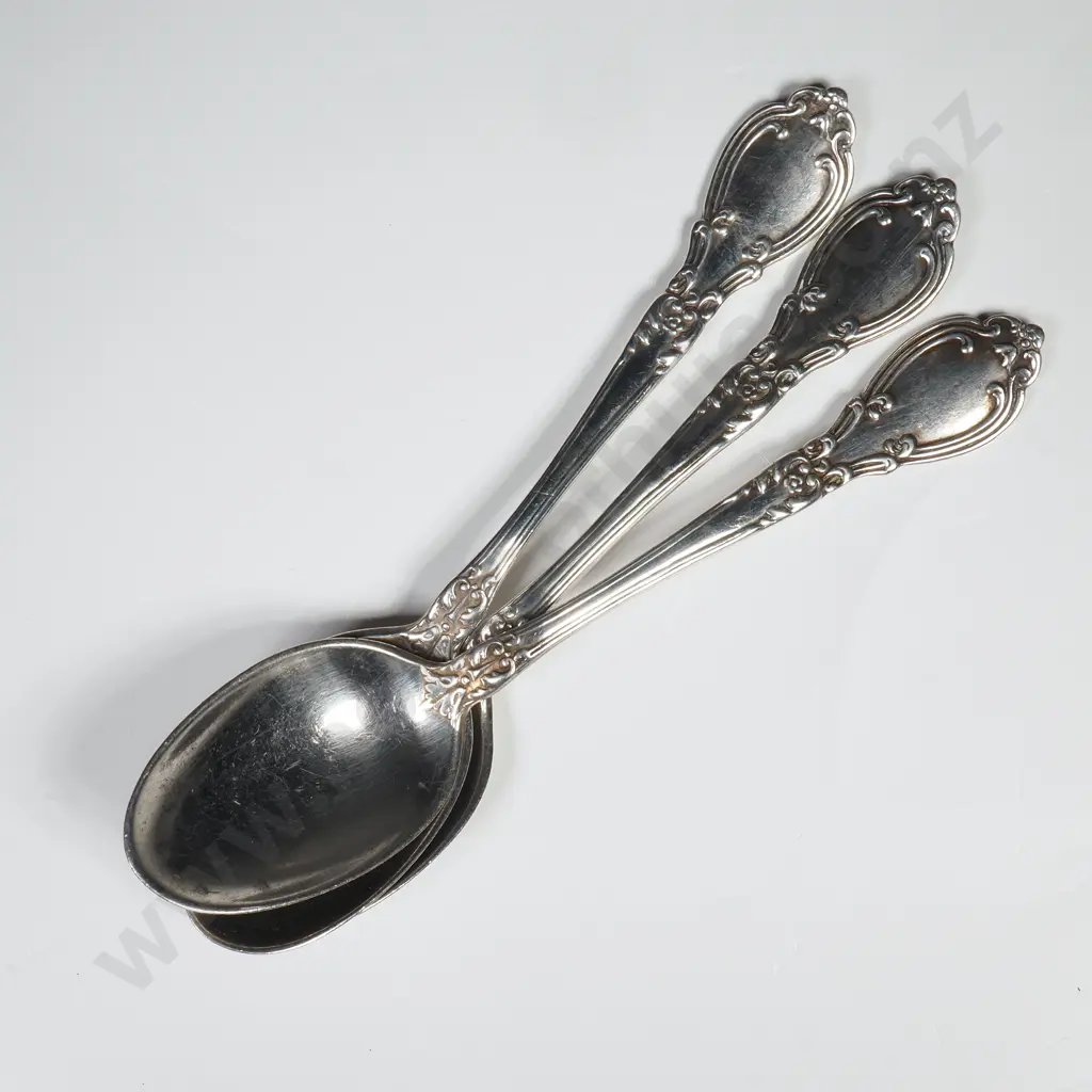 Three Sterling Silver Tea Spoons Image 1++