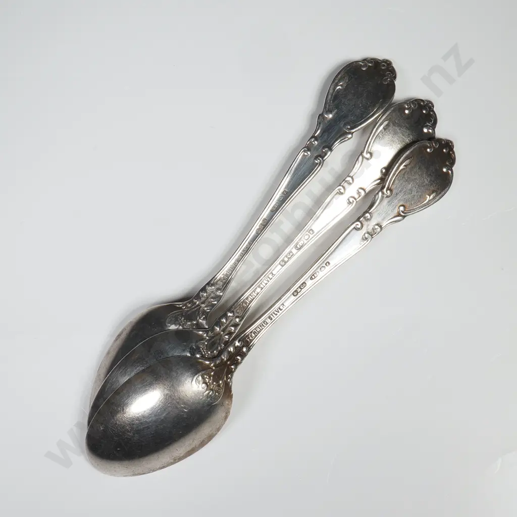 Three Sterling Silver Tea Spoons Image 1++