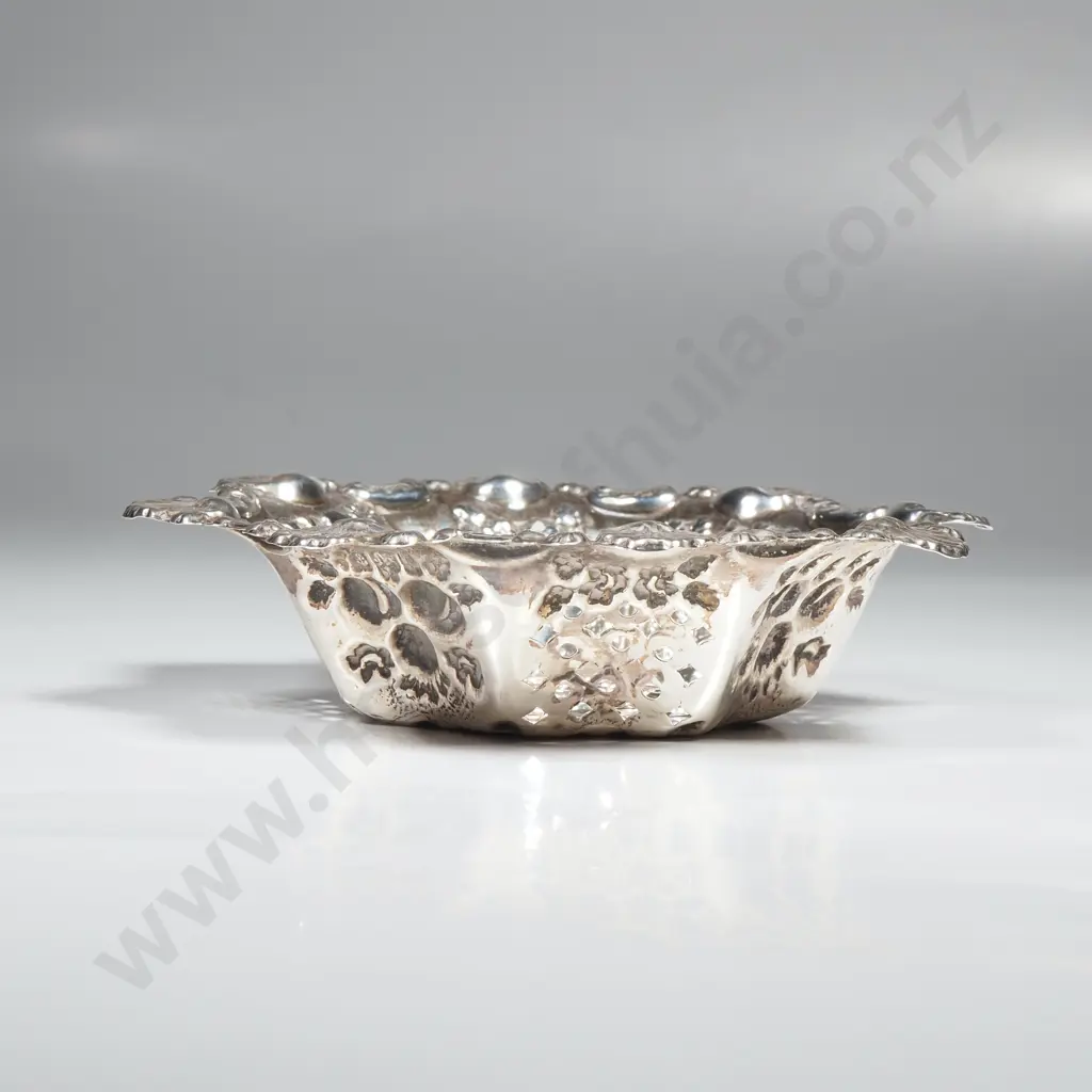 Antique Pierced Sterling Silver Bon Bon Dish Birmingham 1901 Image 1++