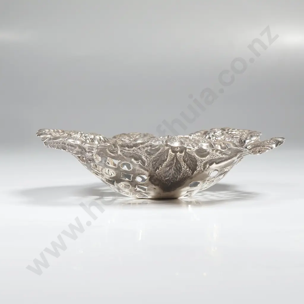 Antique Pierced Sterling Silver Bon Bon Dish Image 1++