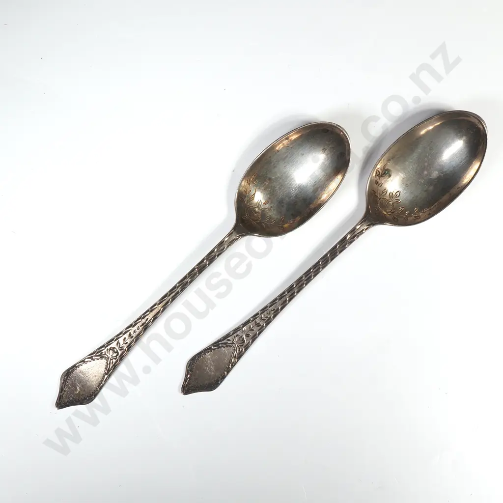 2 x Sterling Silver Coffee Spoons Image 1++