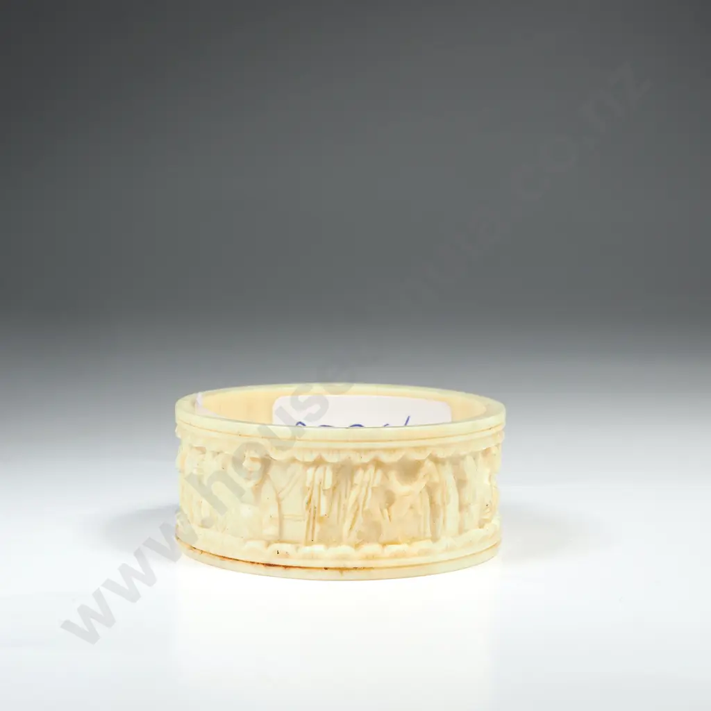 Carved Bone Napkin Ring Image 1++