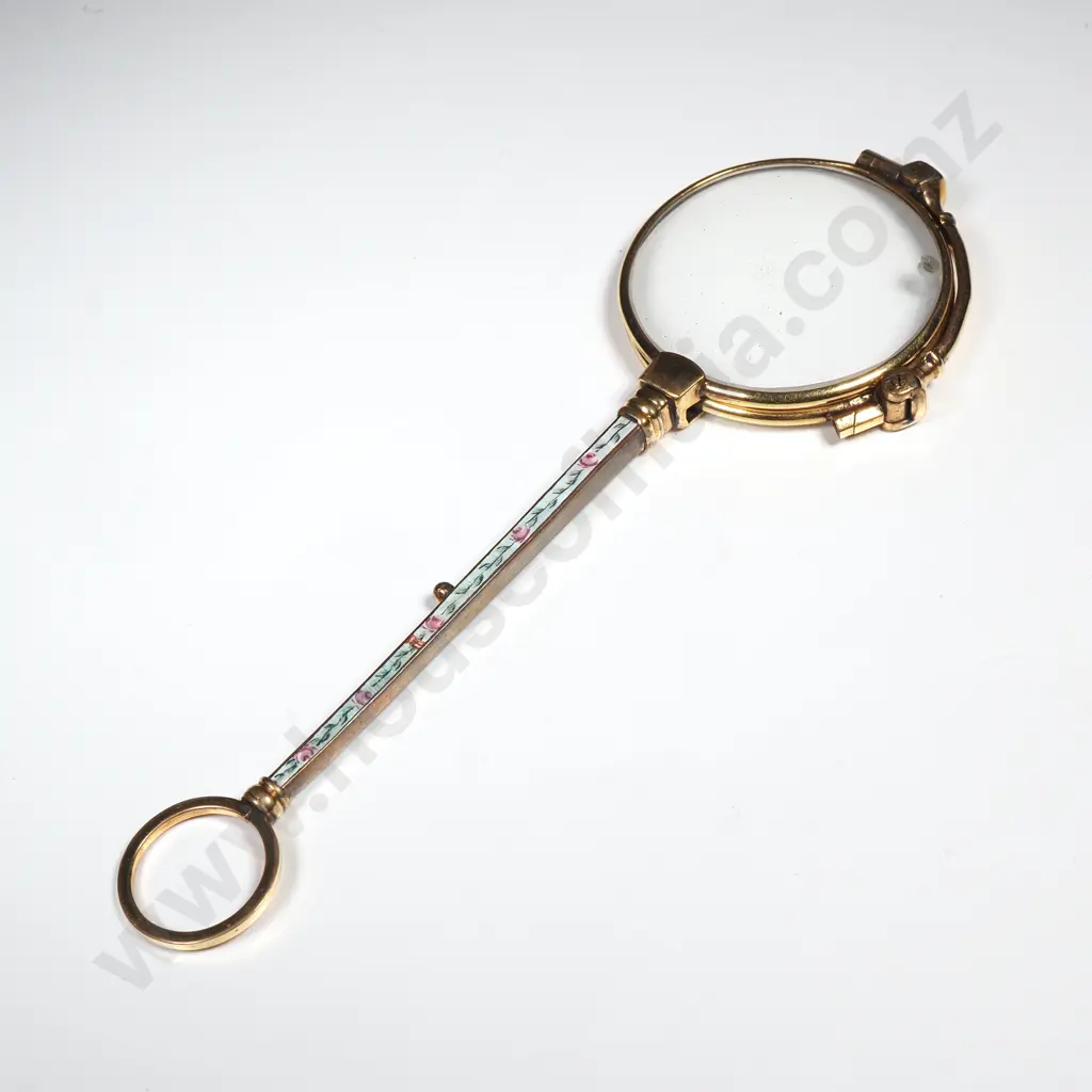 Gilt and enamel lorgnette Image 1++