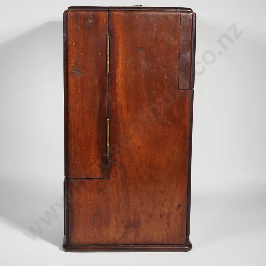 Antique Mahogany Campaign Stationary Chest Image 1++