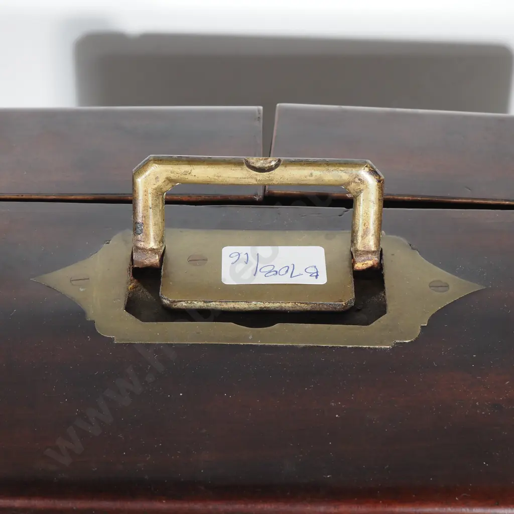 Antique Mahogany Campaign Stationary Chest Image 1++