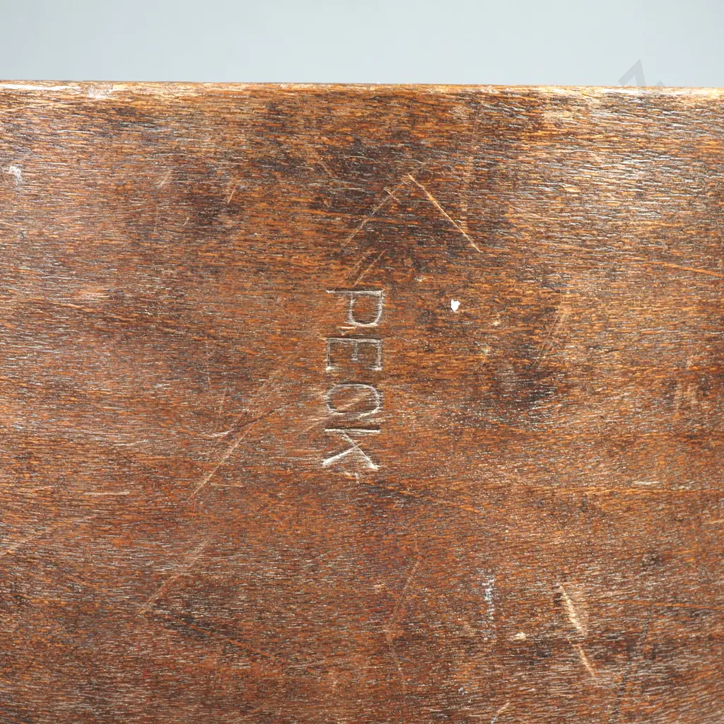 British Bentwood Grain Measure w Overlapping Fingers or Lappers,  Verification Stamp VR & Crown Image 1++
