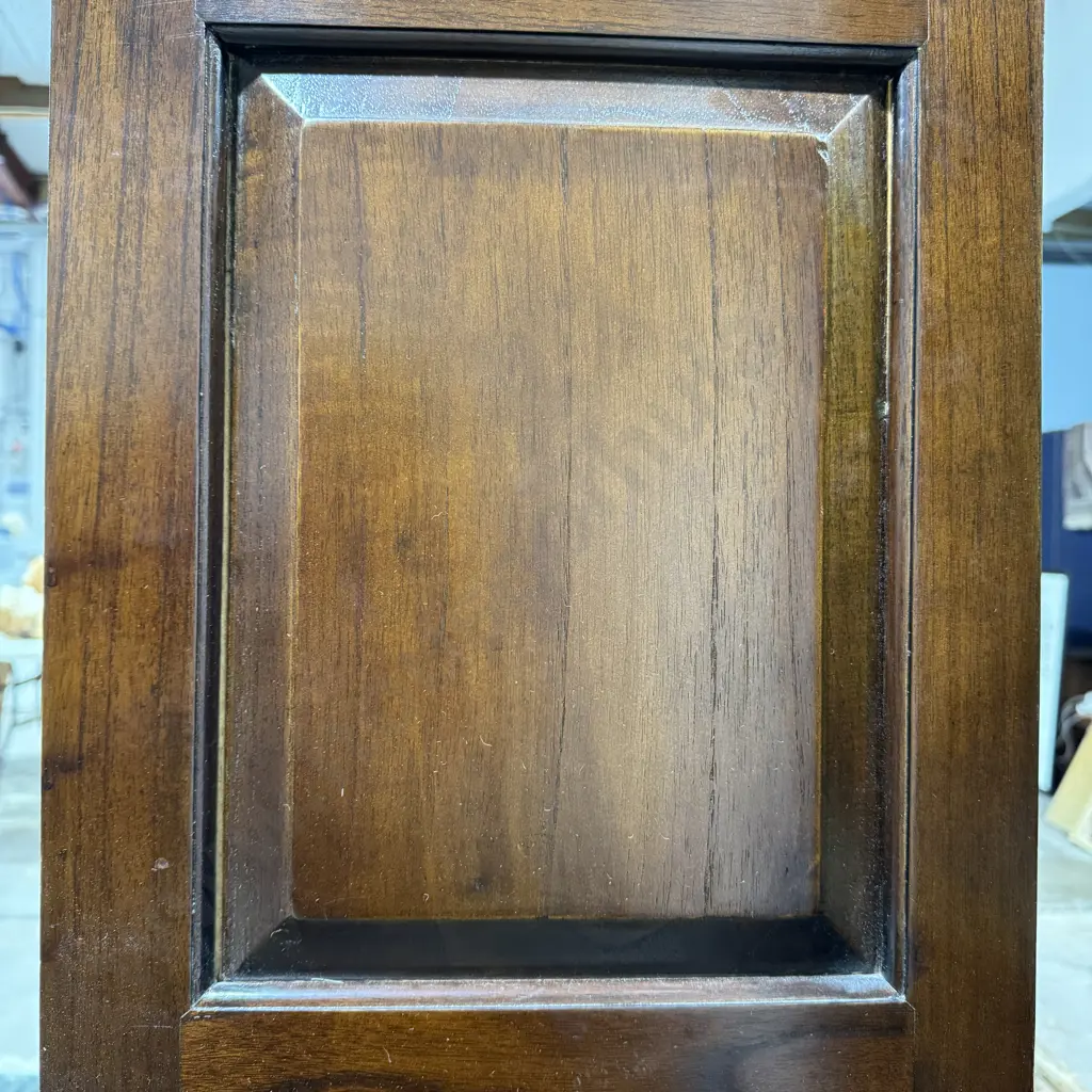 Wooden Five Tier  Adjustabel Bookcase w Top Crown Molding & Panelled Sides on Bracket Legs Image 1++