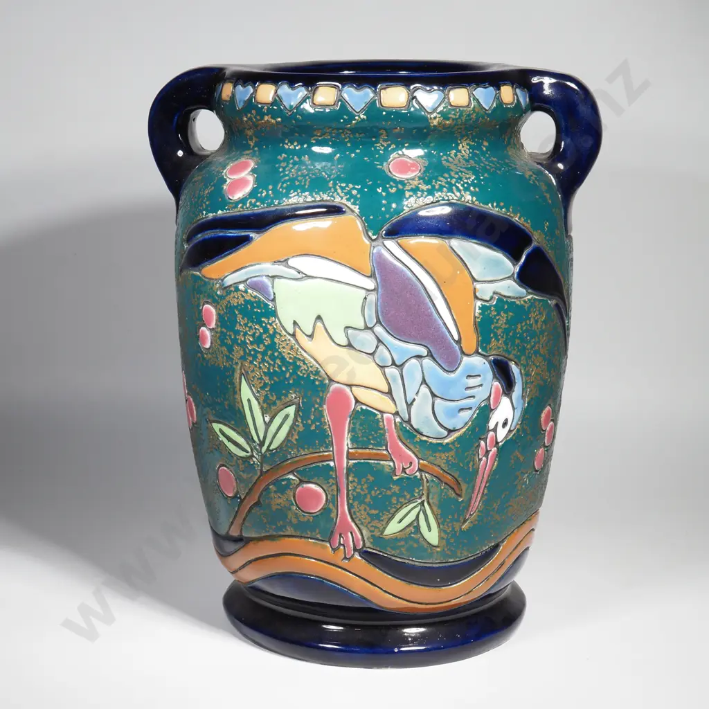 Large Amphora 'Campina' Vase w Stylized 'Tree of Life' Motif Image 1++