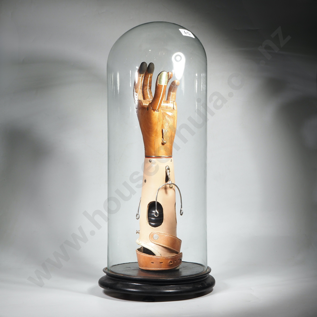 Vintage Prosthetic Arm in Glass Closhe Image 1++