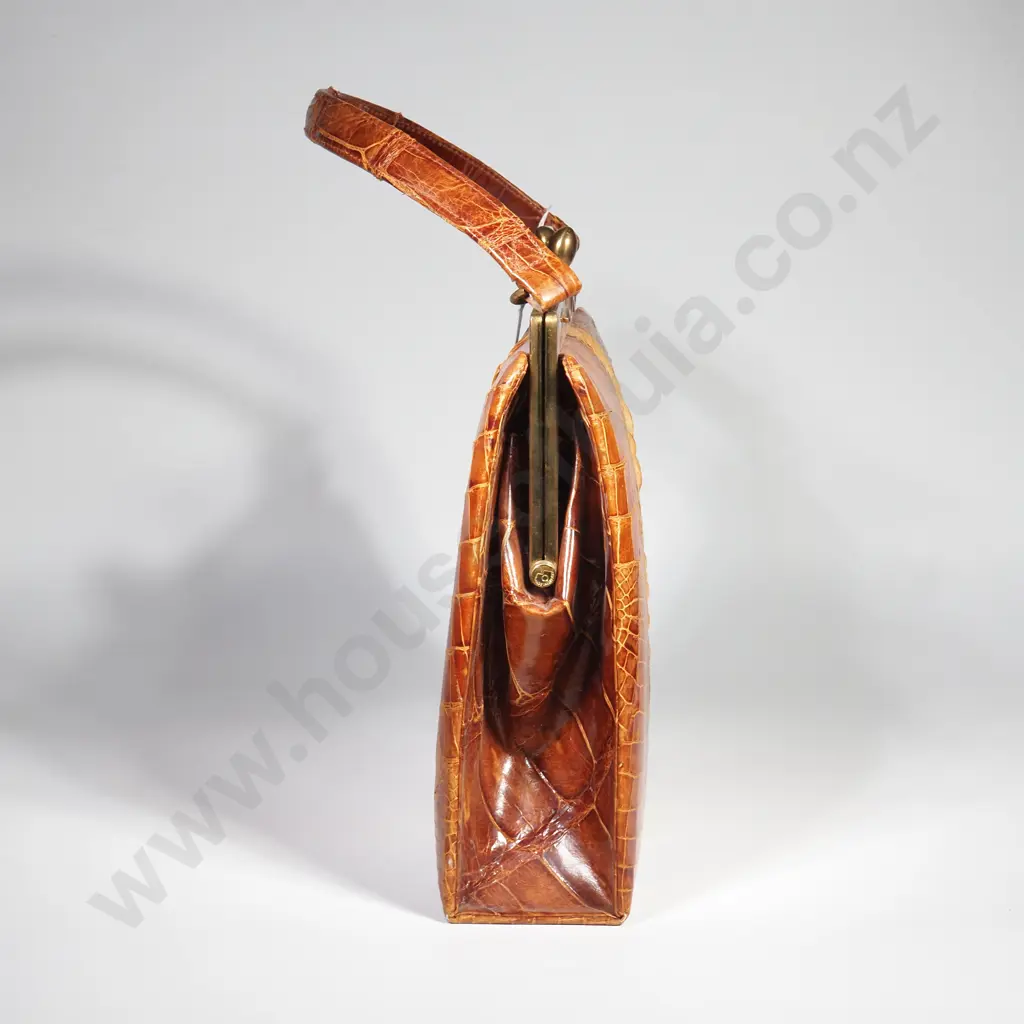 Vintage Crocodile Skin Handbag Image 1++