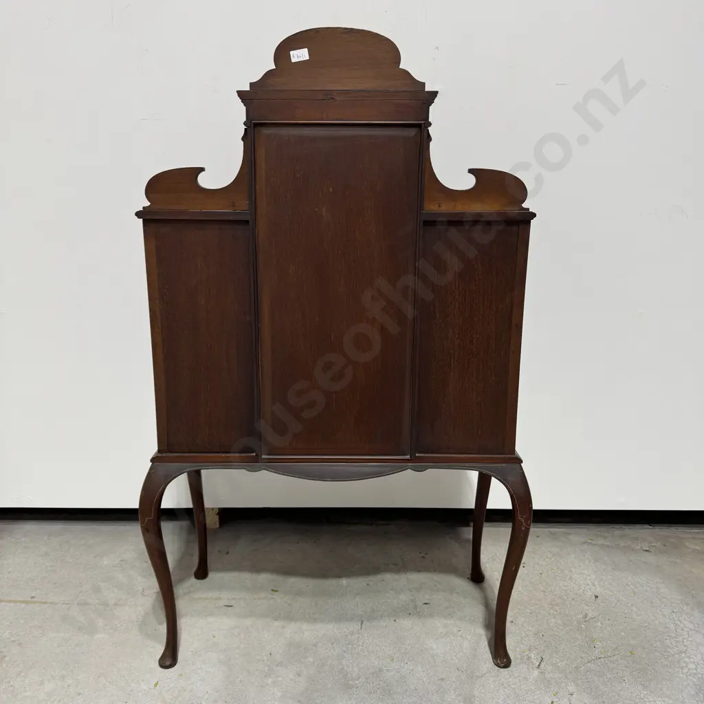 Sheraton Revival Mahogany Cabinet on Cabriole Legs Image 1++