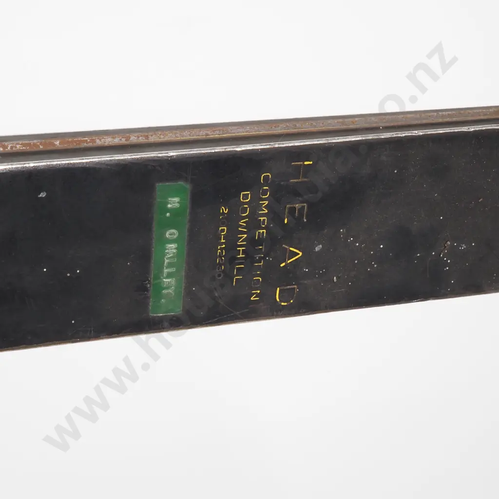 Vintage Head Downhill Skis w Metal Cable Bindings w Leather Straps, Probably Mid Century Image 1++