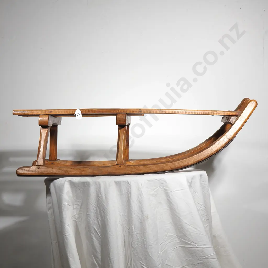Vintage Wooden Sled/Toboggan Image 1++