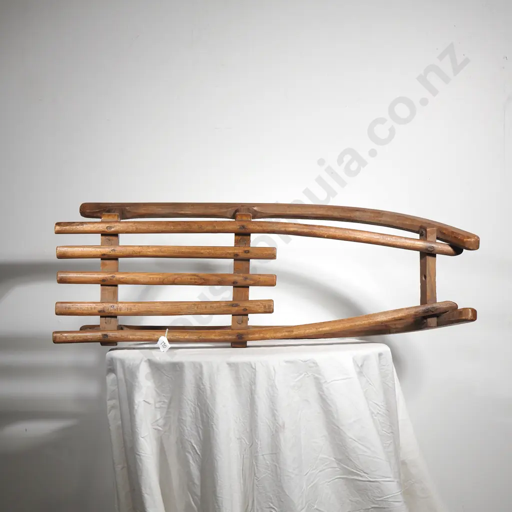 Vintage Wooden Sled/Toboggan Image 1++