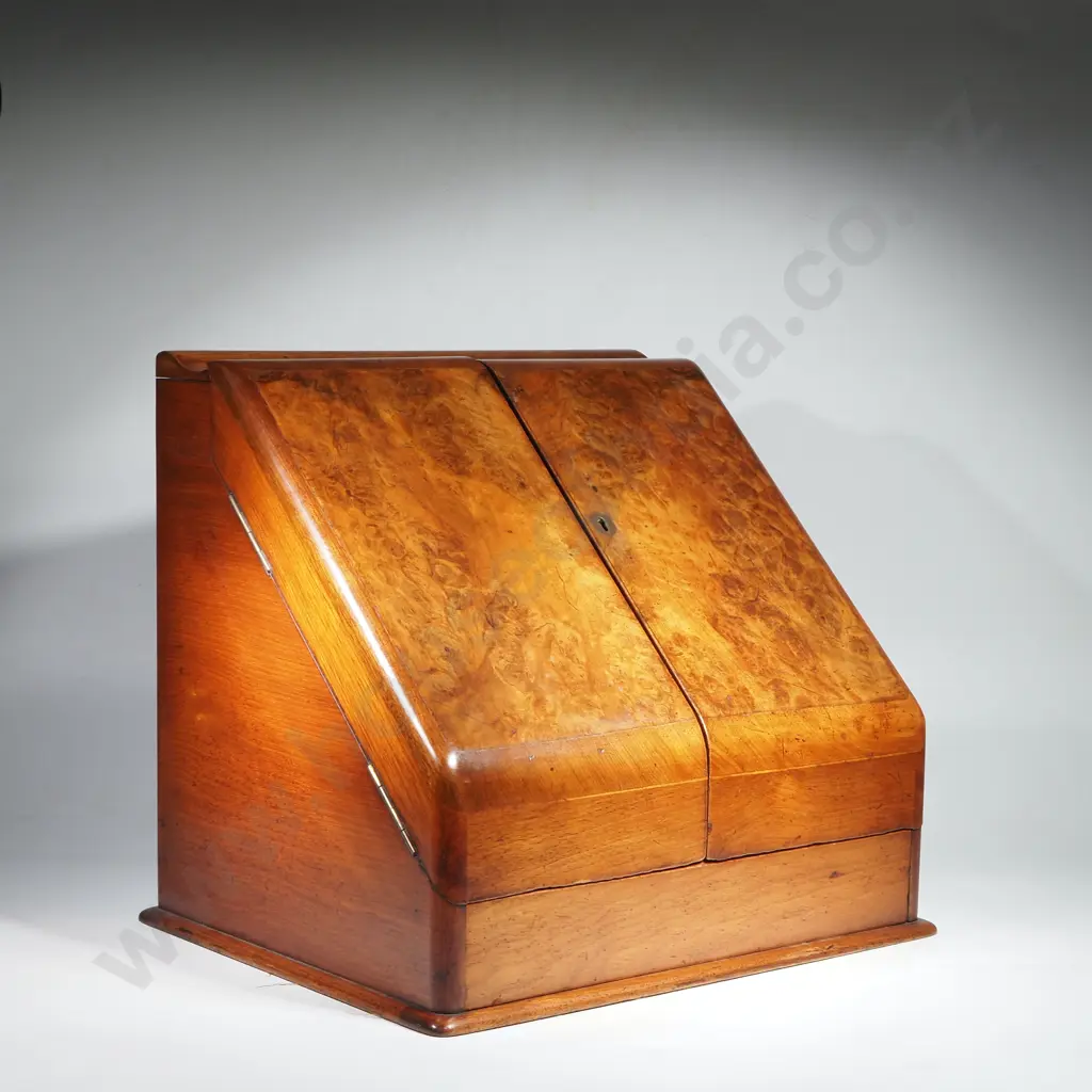 Antique Burr Walnut Writing Box Image 1++