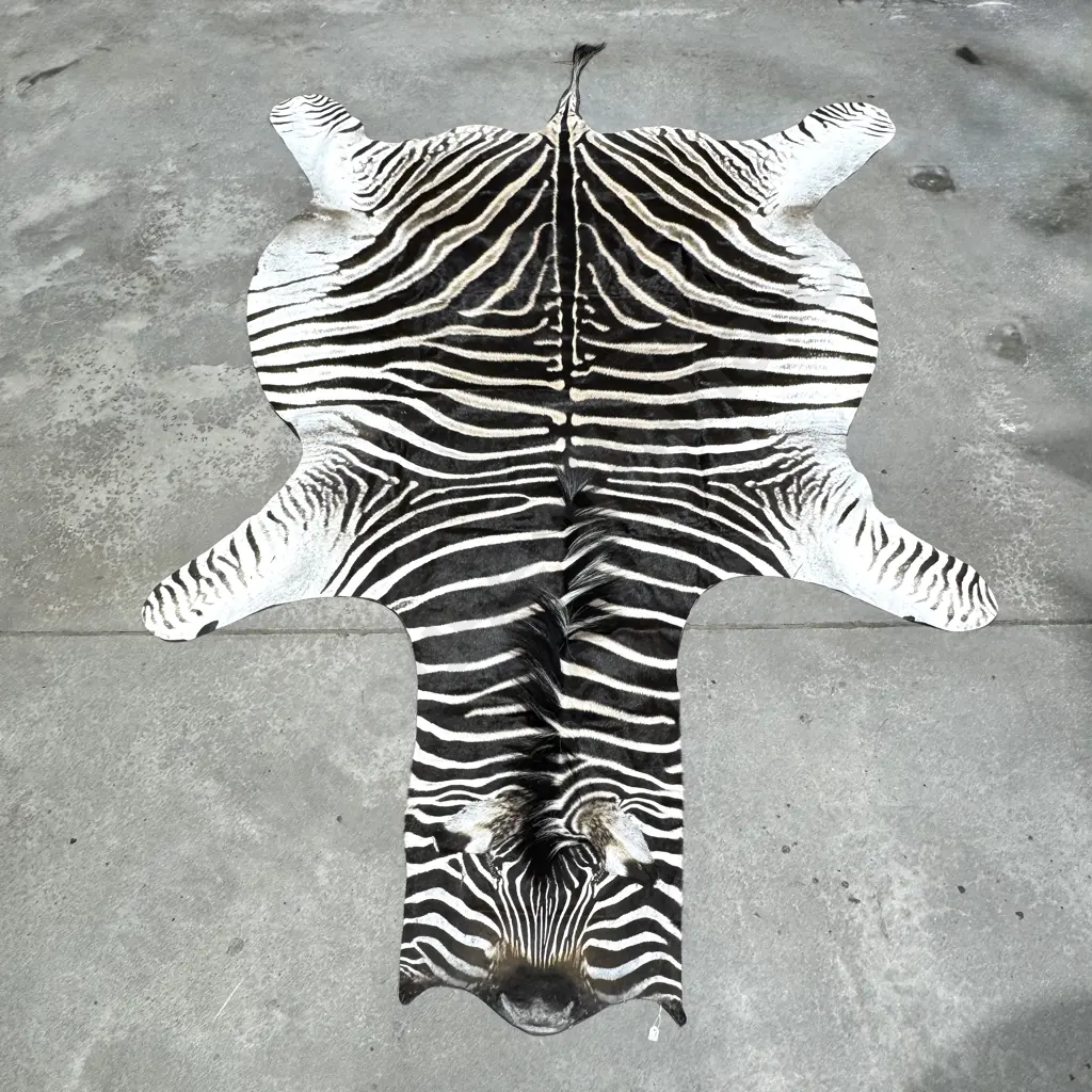 Zebra Hide Floor Rug Image 1++