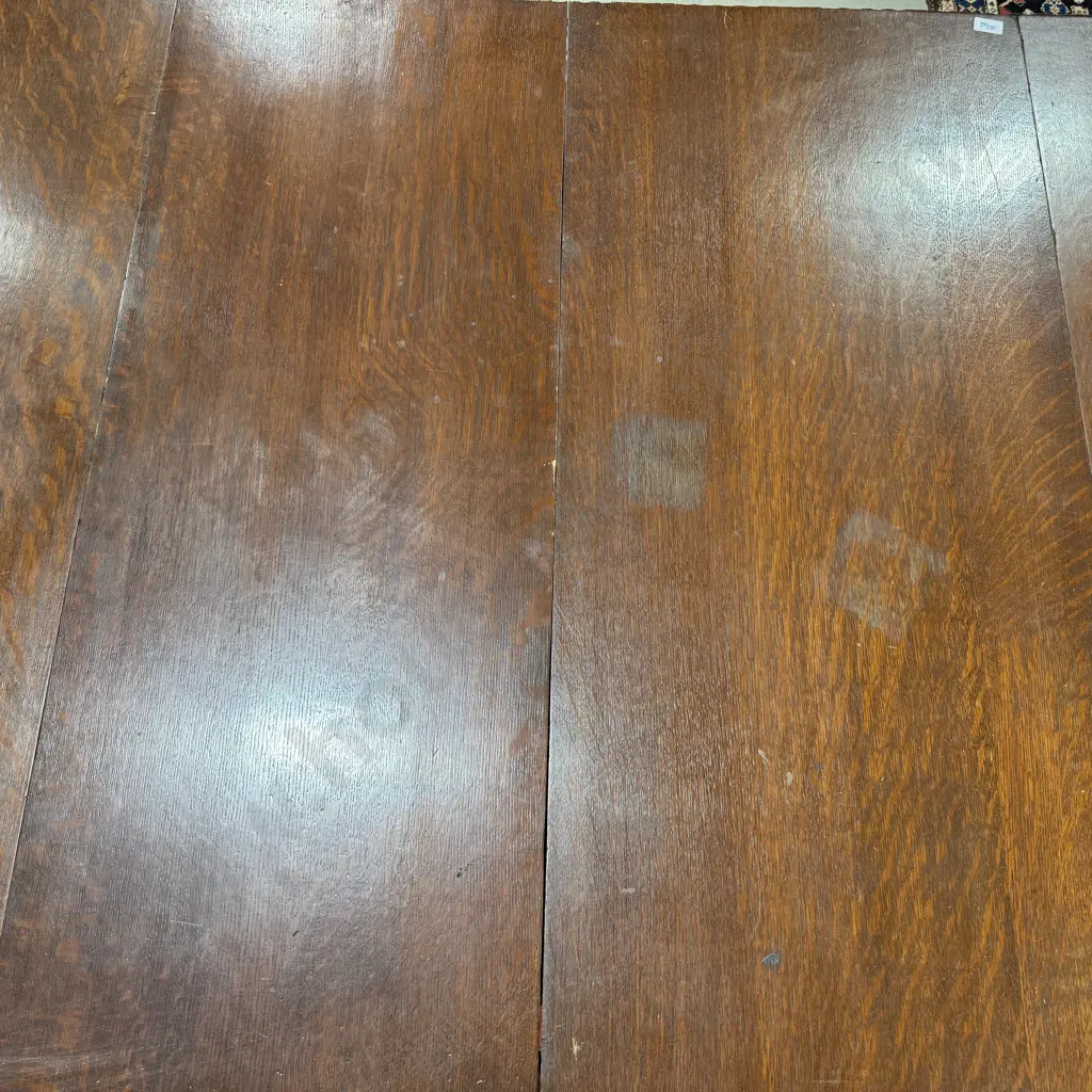 Victorian Jacobean Revival Carved Oak Extension Table w Heavily Turned Leaf Carved Legs Image 1++