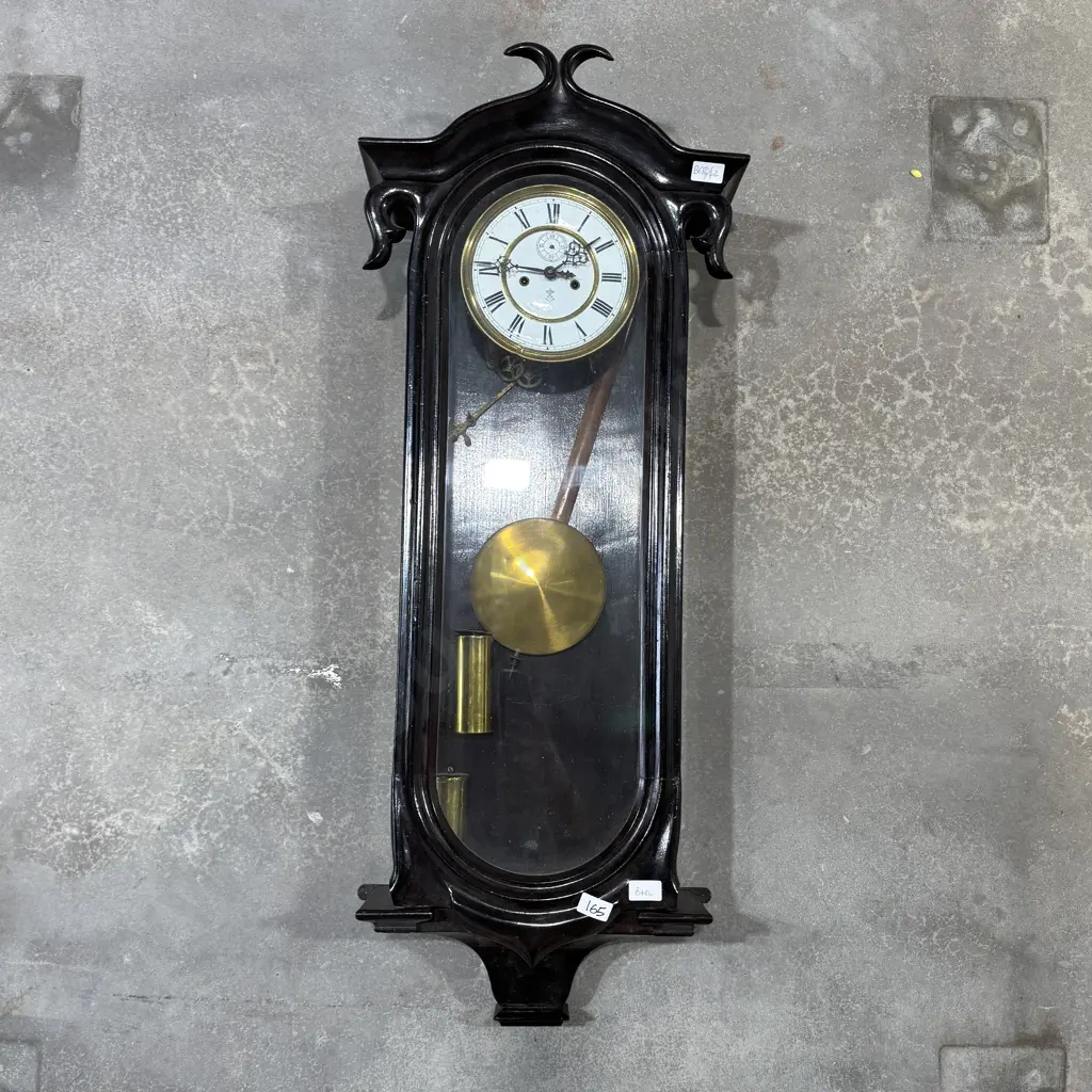 Impressive Antique Glass Cased Clock Image 1++