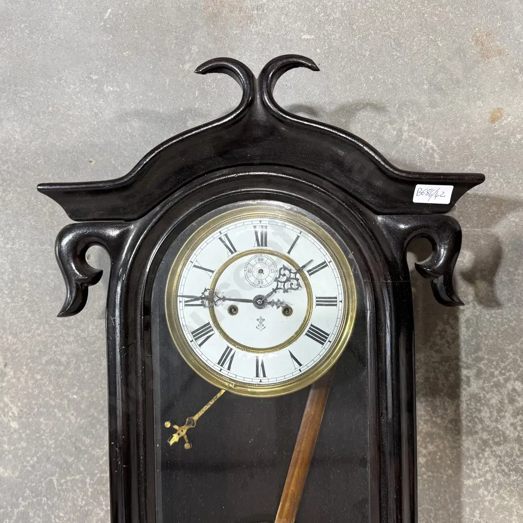Impressive Antique Glass Cased Clock Image 1++