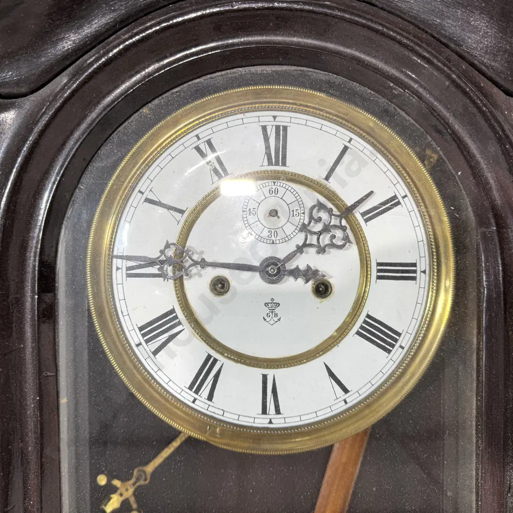 Impressive Antique Glass Cased Clock Image 1++