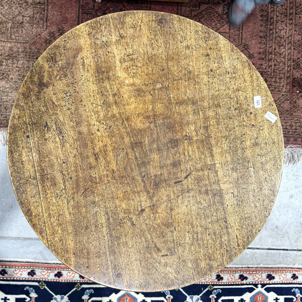 Georgian Solid Mahogany Tripod Tilt Top Circular Supper Table Image 1++